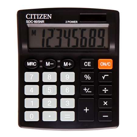 Kalkulators 8-zim. CITIZEN SDC-805NR,105x120x21 mm