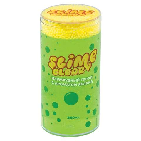 Rotaļlieta ТМ Slime Clear-slime Smaragda pilsēta ar ābolu aromātu, 250 gr.