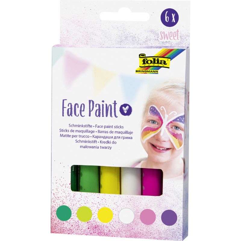 Краски для лица 6цв. Набор карандашей для макияжа
