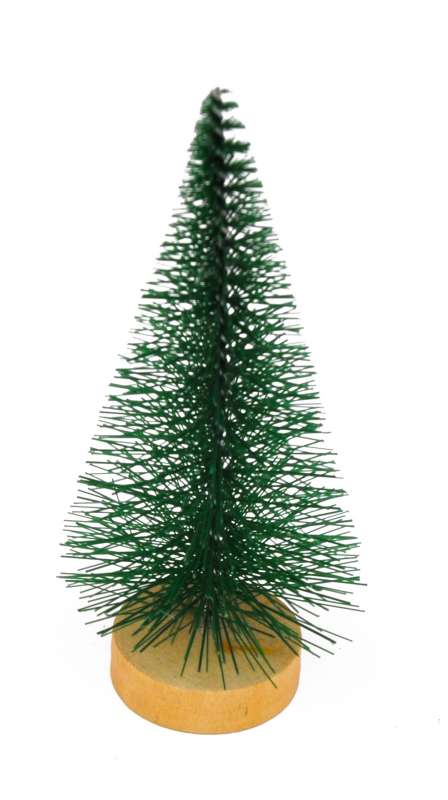 Ziemassvētku dekors-zaļa eglīte 15cm