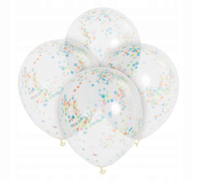Balons- 12 Confetti  (6 gab.)