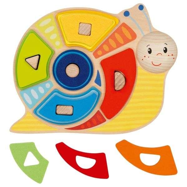Attistoša spēle GOKI Krāsains Montessori gliemezis šķirošanai