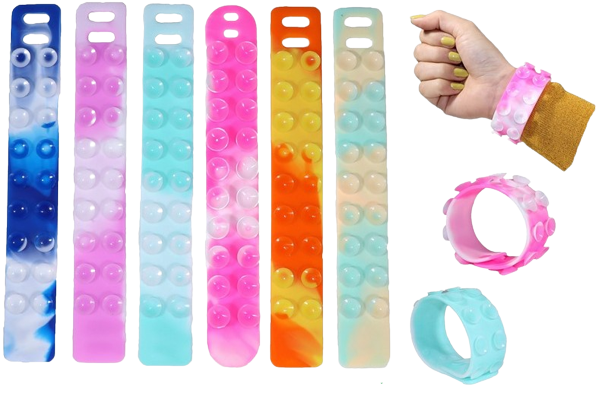 Antistressa rotaļlieta- aproce ar piesūcekņiem SQUIDO POP IT