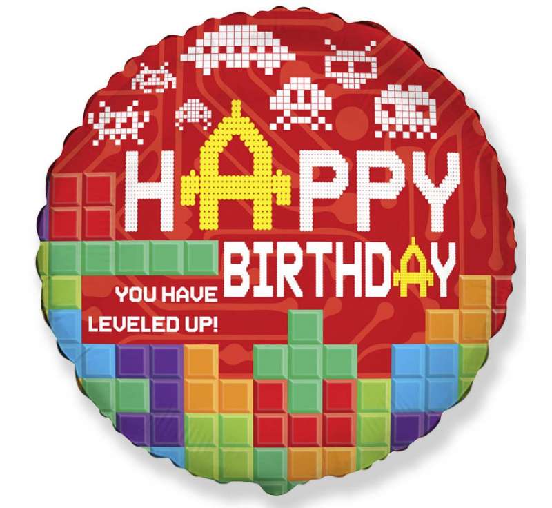 Folijas balons 18 FX Happy Birthday - Bricks